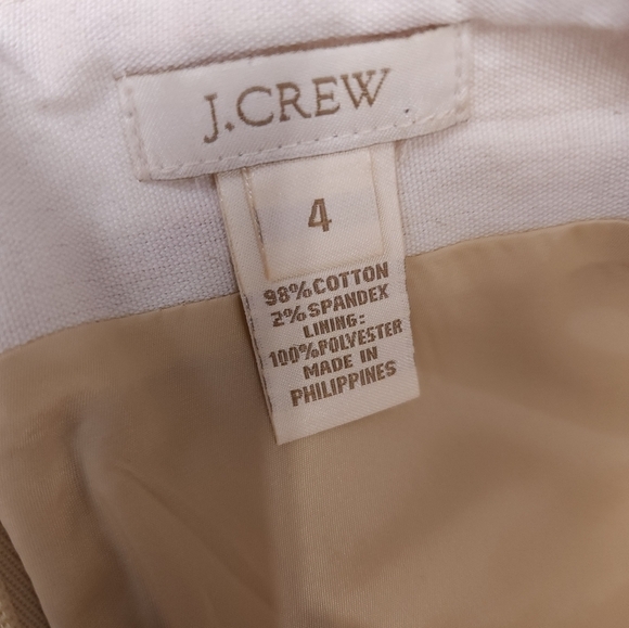 J. CREW Pocketed Orange Cream Paisley Skirt Sz 4 - Picture 3 of 9